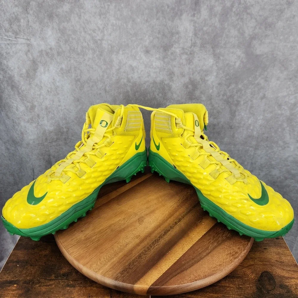 Nike Force Savage Pro 2 Oregon Ducks Football Cleats‎ Mens 15 Yellow Green Shoes